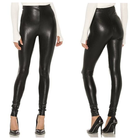 NWT LBLC The Label Women's Ashley Vegan Leather Legging Black Size XS